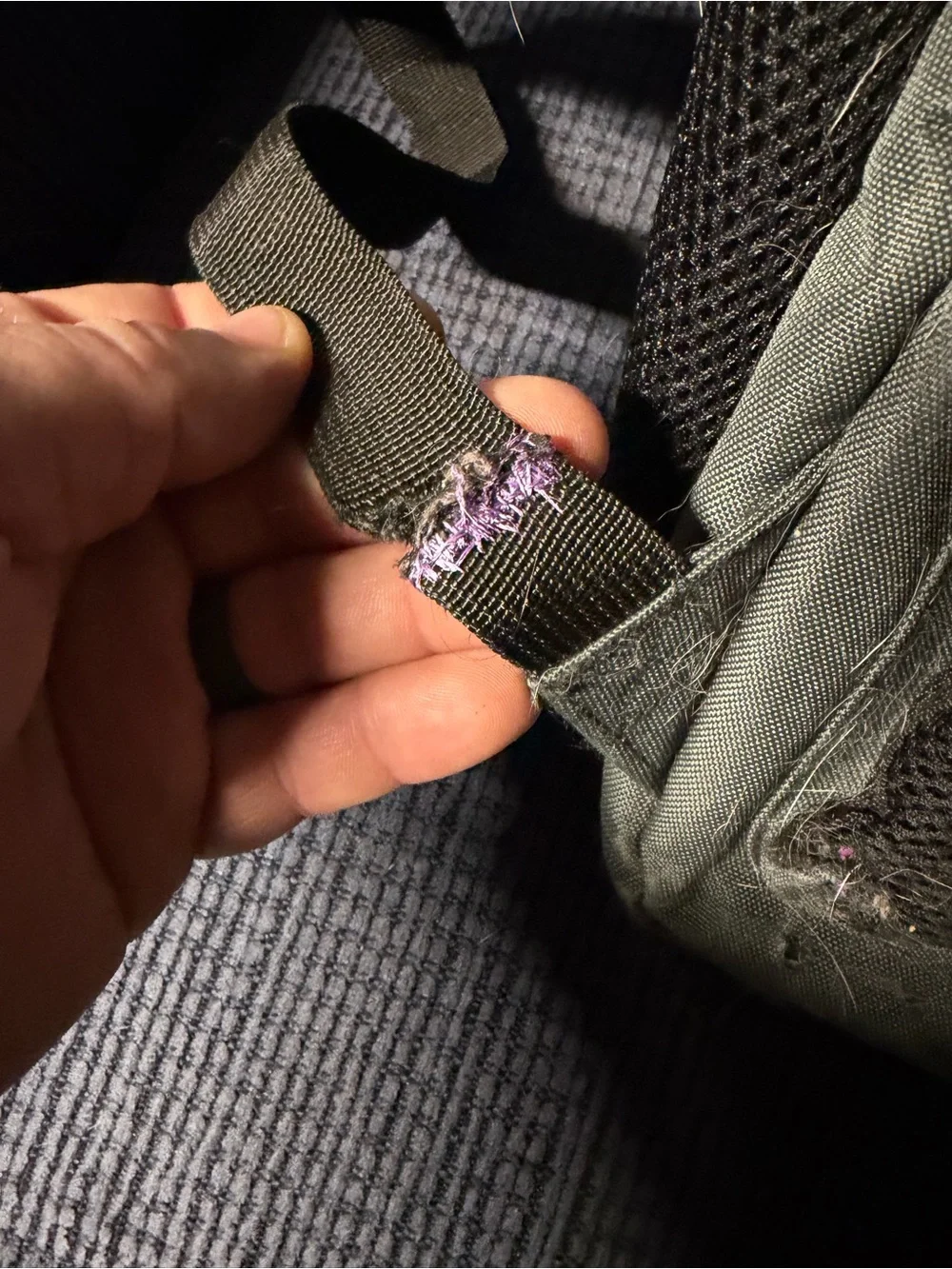 Flag Nor Fail Grey Men's Backpack with Purple Accents
